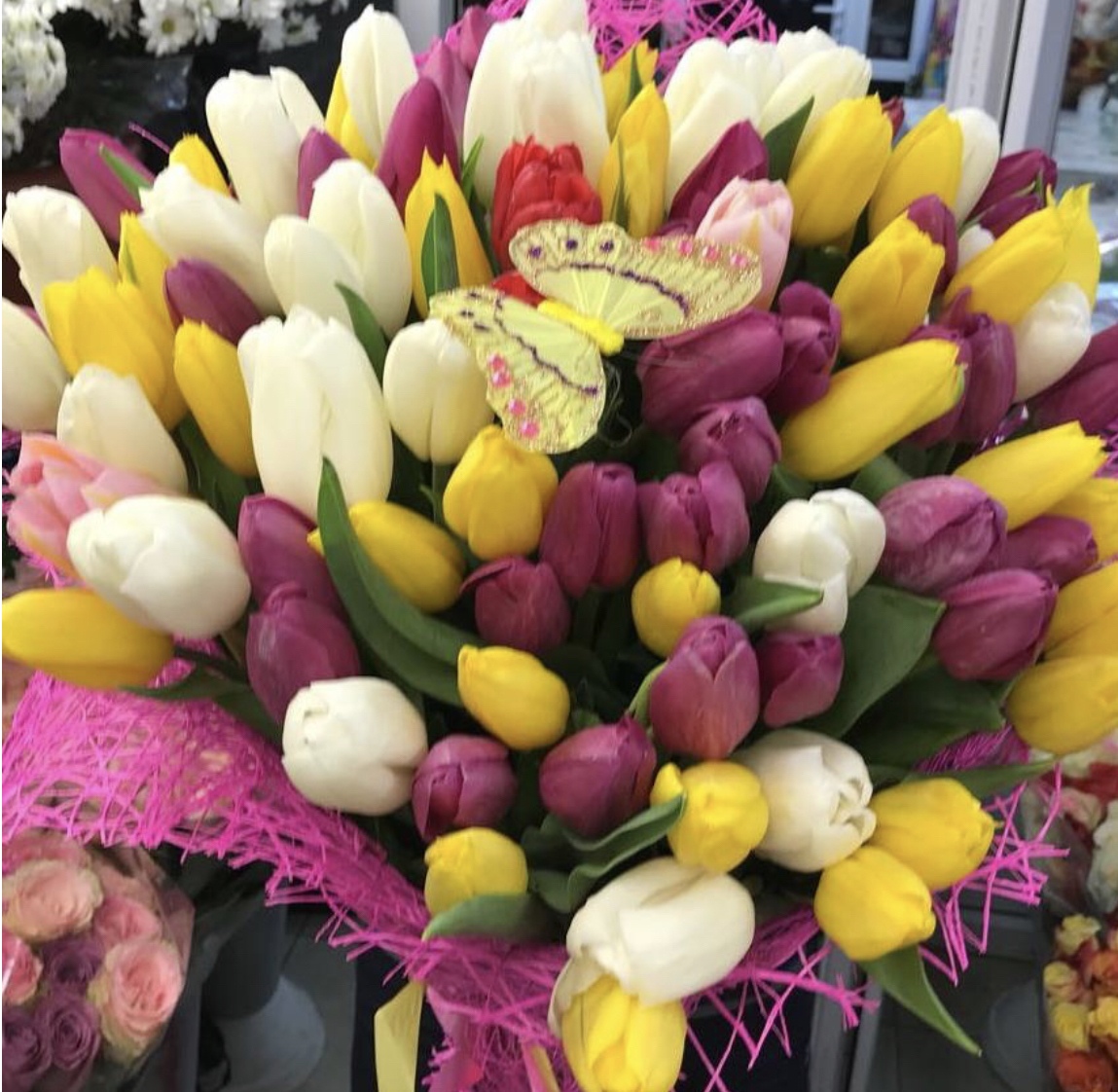 Букет из 101 тюльпанов микс