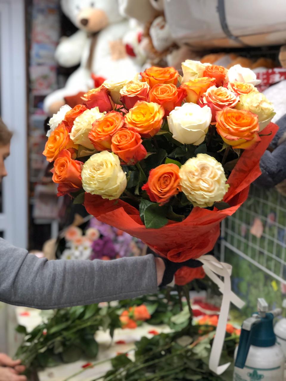 Букет из 25 одной розы 